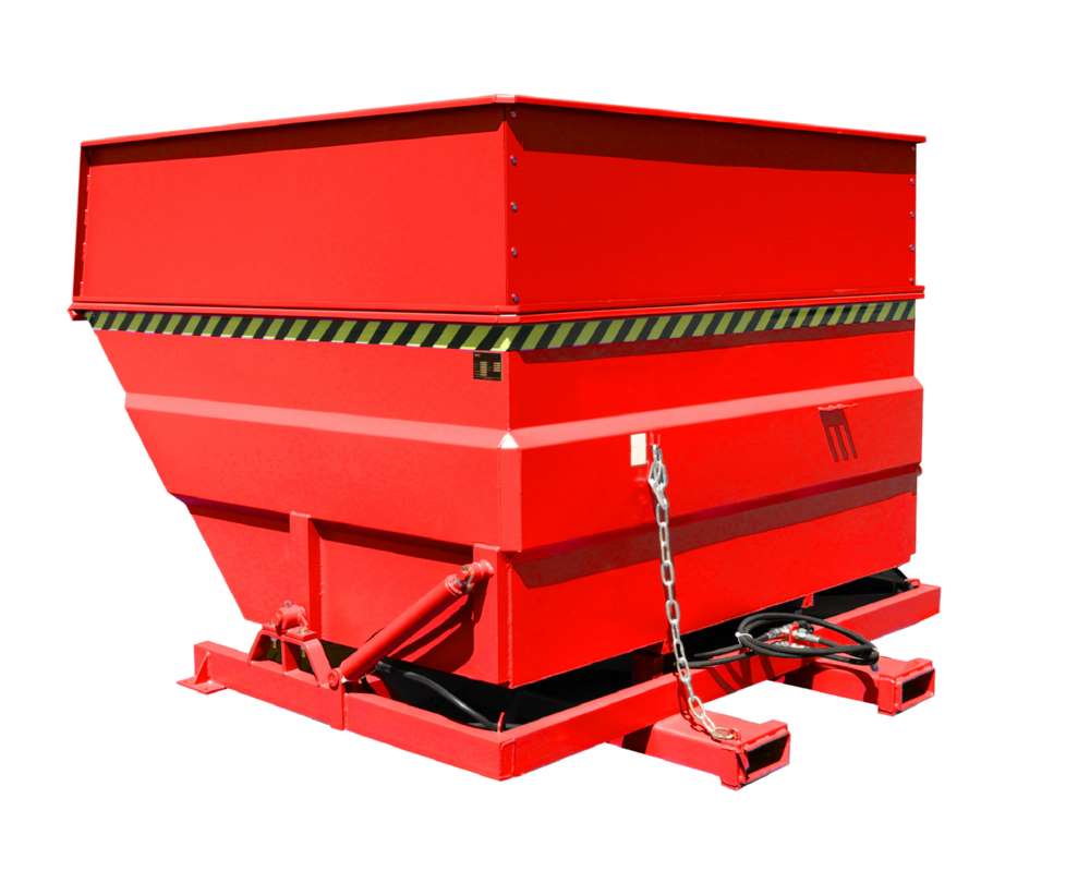 Produktbild Bauer Kippbehälter BKC-H 500 lackiert in der Farbe Feuerrot