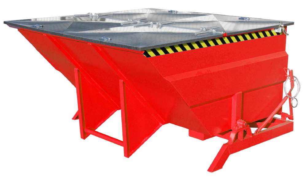 Produktbild Bauer Kippbehälter BKC 300 lackiert in der Farbe Feuerrot bild 3