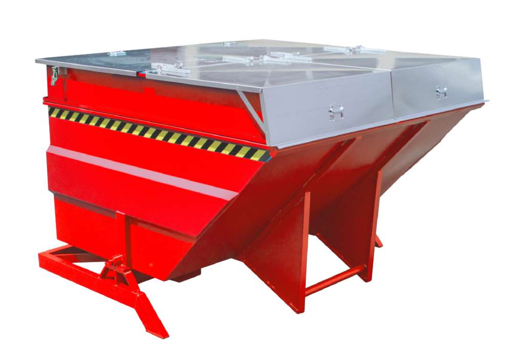 Produktbild Bauer Kippbehälter BKC 400 lackiert in der Farbe Feuerrot bild 2