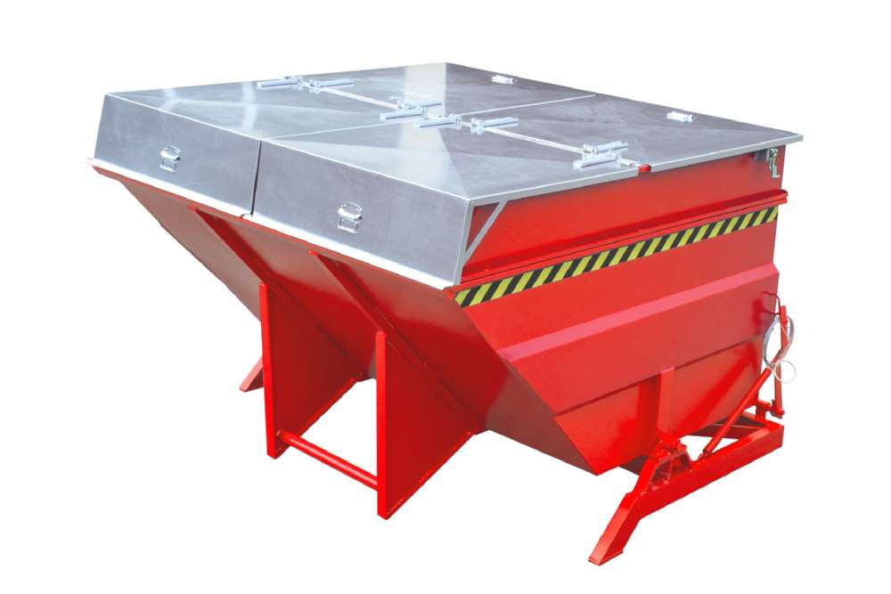 Produktbild Bauer Kippbehälter BKC 400 lackiert in der Farbe Feuerrot bild 3
