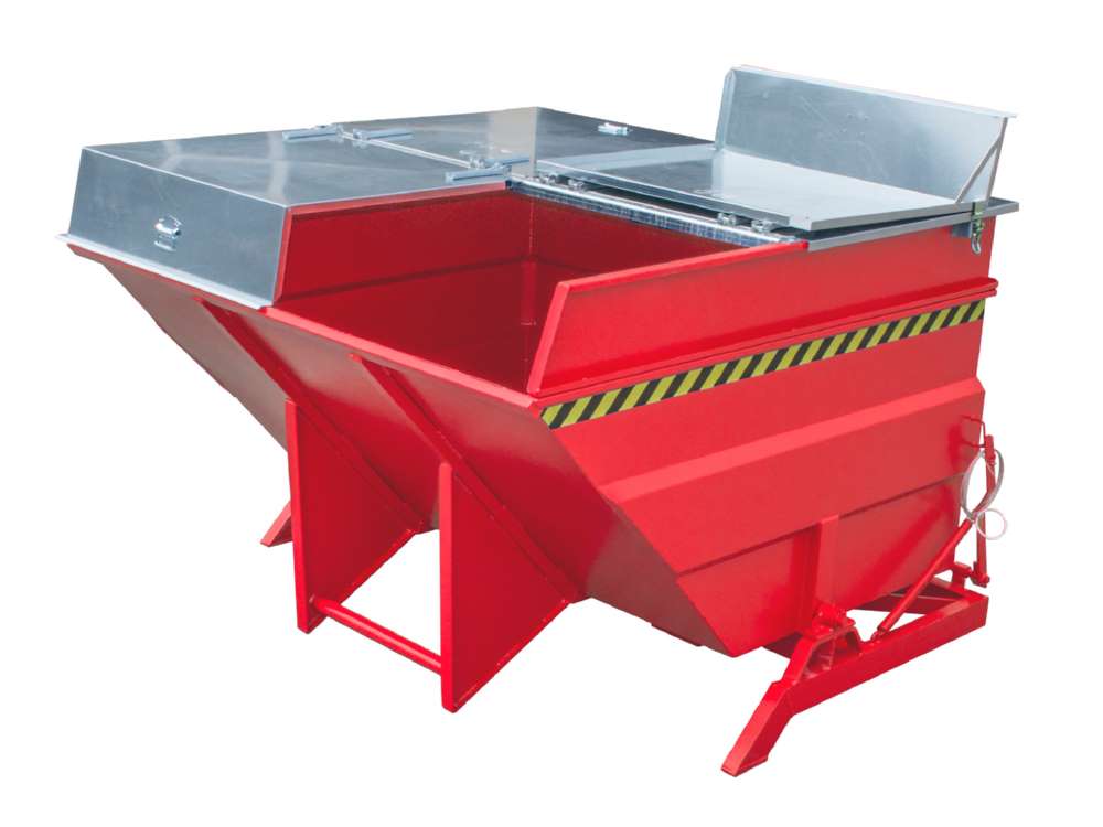 Produktbild Bauer Kippbehälter BKC 400 lackiert in der Farbe Feuerrot bild 5