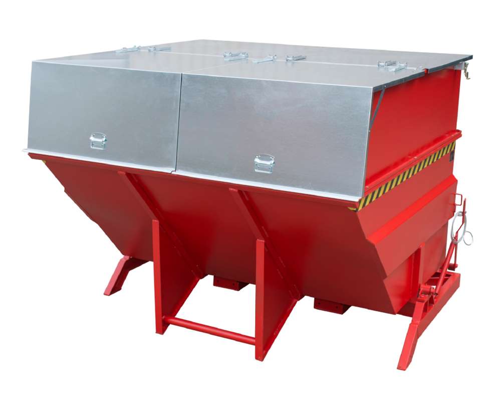 Produktbild Bauer Kippbehälter BKC 500 lackiert in der Farbe Feuerrot bild 2