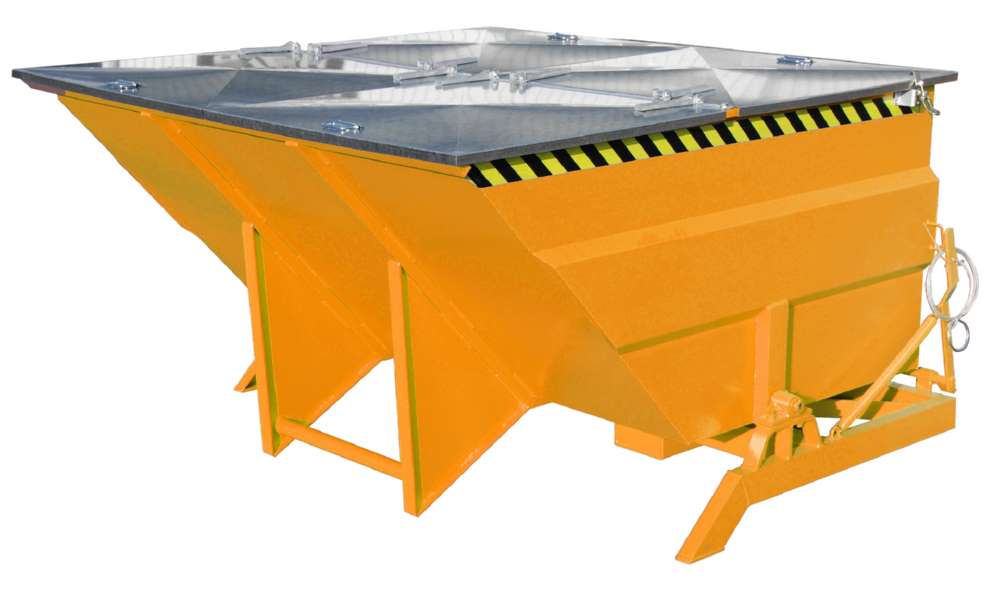 Produktbild Bauer Kippbehälter BKC 300 lackiert in der Farbe Gelborange bild 2