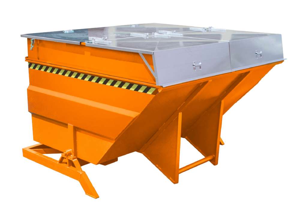 Produktbild Bauer Kippbehälter BKC 400 lackiert in der Farbe Gelborange bild 2