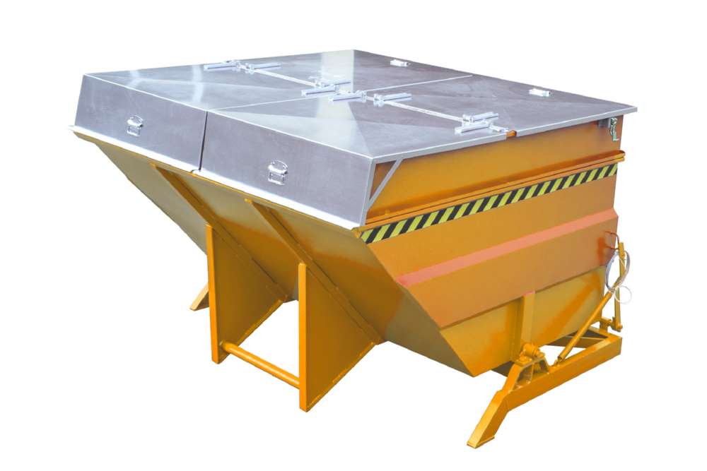 Produktbild Bauer Kippbehälter BKC 400 lackiert in der Farbe Gelborange bild 3