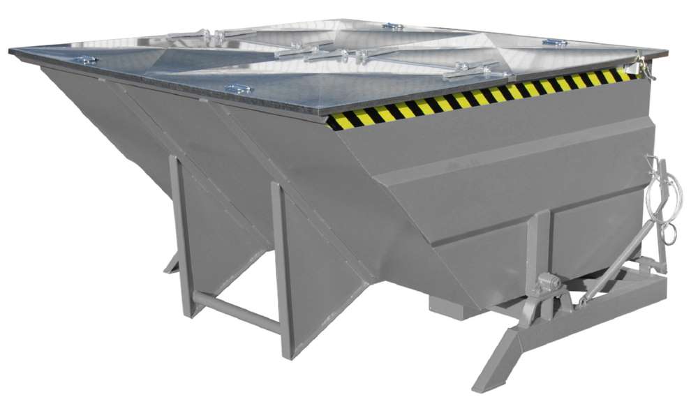 Produktbild Bauer Kippbehälter BKC 300 lackiert in der Farbe Mausgrau bild 2