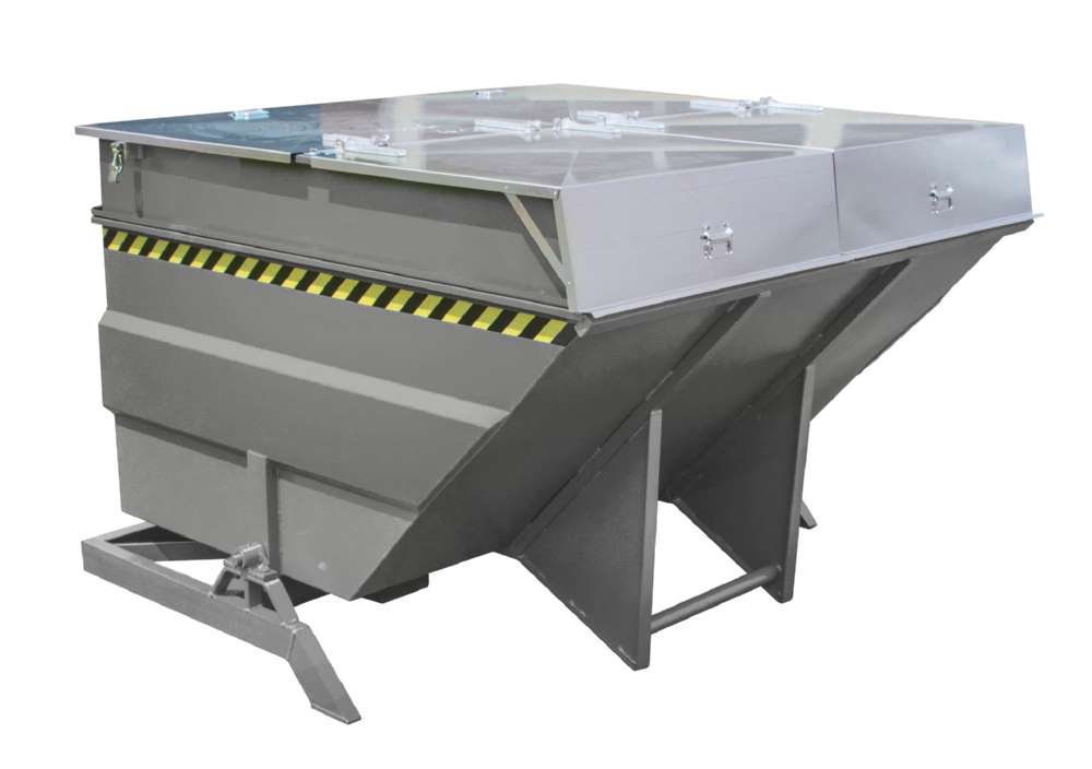 Produktbild Bauer Kippbehälter BKC 400 lackiert in der Farbe Mausgrau bild 2