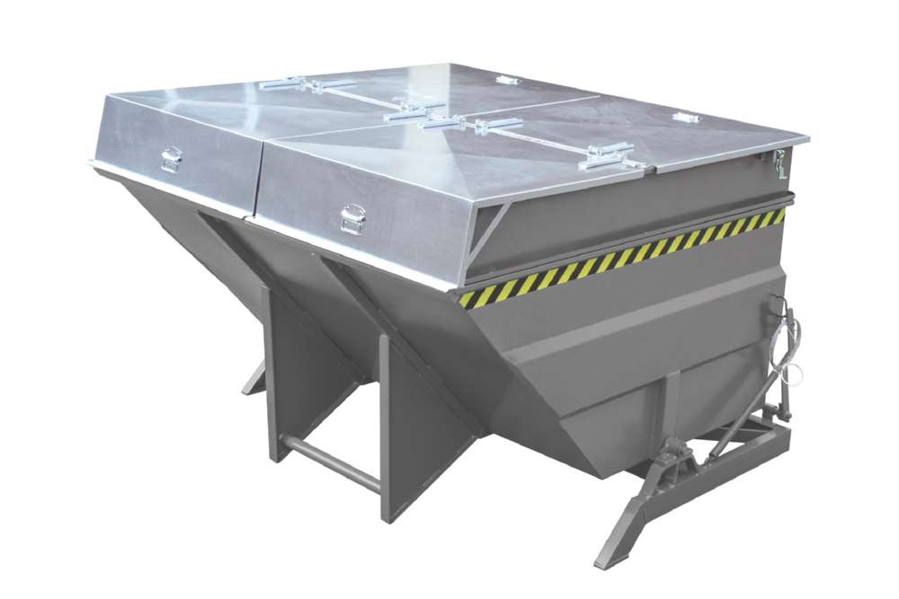 Produktbild Bauer Kippbehälter BKC 400 lackiert in der Farbe Mausgrau bild 3