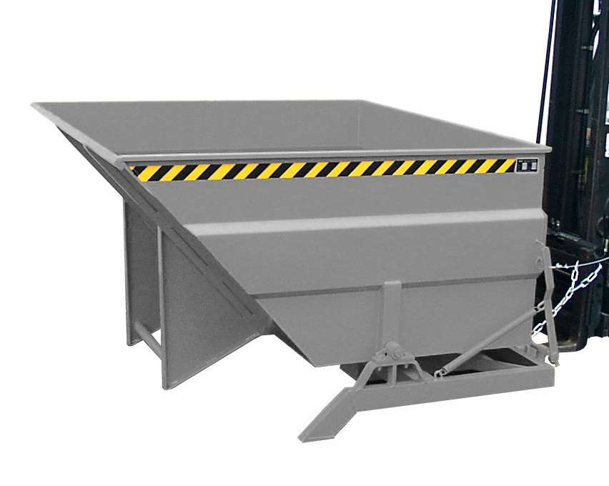 Produktbild Bauer Kippbehälter BKC 200 mit seitlichem Drehlager lackiert in mausgrau