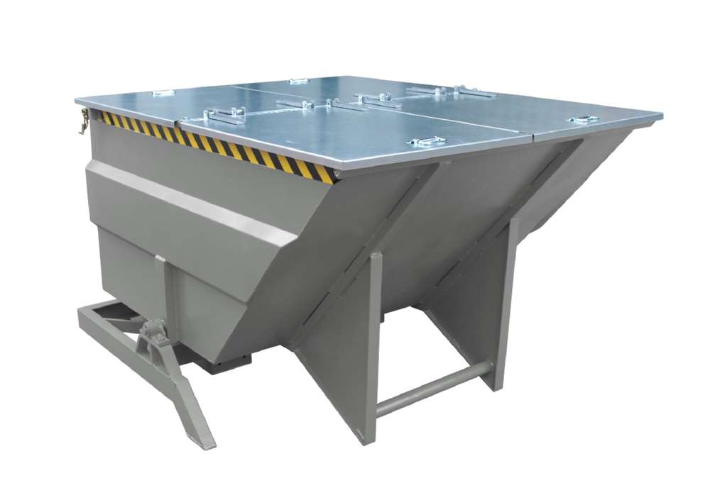 Produktbild Bauer Kippbehälter BKC 200 mit seitlichem Drehlager lackiert in mausgrau bild 2