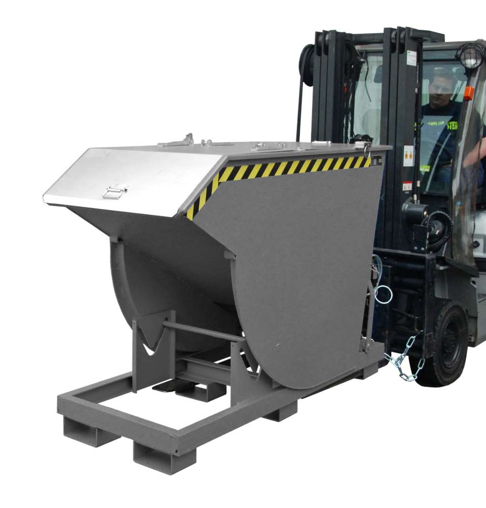 Produktbild Bauer Kippbehälter BKM 75 lackiert in der Farbe Mausgrau bild 3