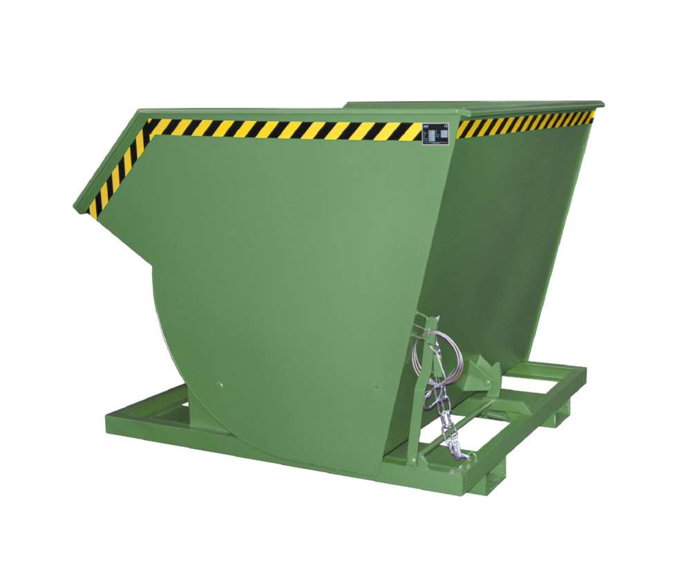 Produktbild Bauer Kippbehälter mit Abrollmechanismus BKM 200 lackiert in der Farbe Resedagrün bild 2