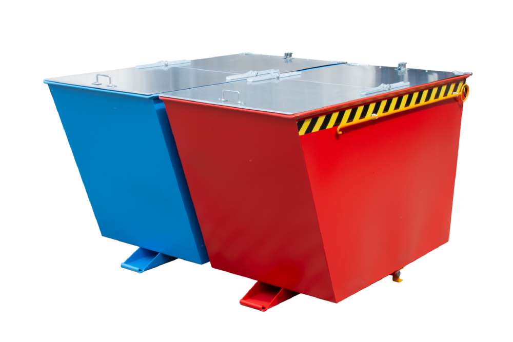 Produktbild Bauer Kippbehälter DUO lackiert in gelborange 1610 x 1665 mm