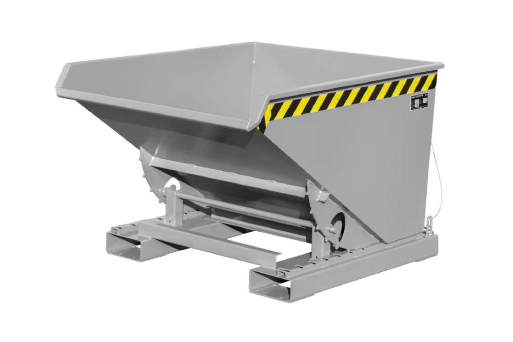 Produktbild Bauer Kippbehälter EXPO 600 mit Abrollmechanismus lackiert in der Farbe Mausgrau
