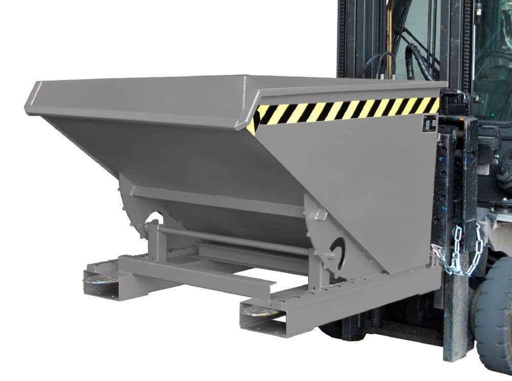 Produktbild Bauer Kippbehälter EXPO 600 mit Abrollmechanismus lackiert in der Farbe Mausgrau bild 2