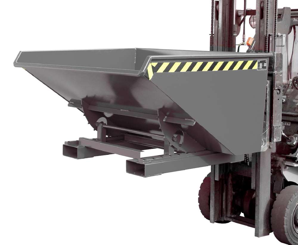 Produktbild Bauer Kippbehälter EXPO 900 mit Abrollmechanismus lackiert in der Farbe Mausgrau bild 3