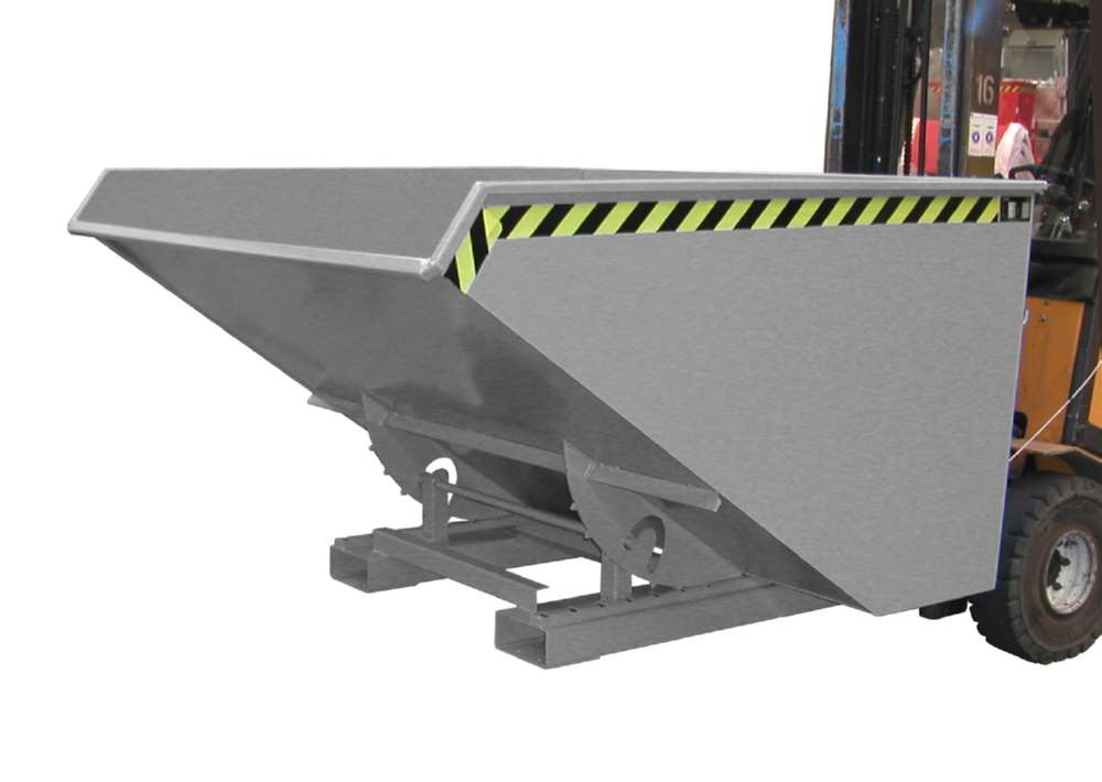Produktbild Bauer Kippbehälter EXPO 1200 mit Abrollmechanismus lackiert in der Farbe Mausgrau