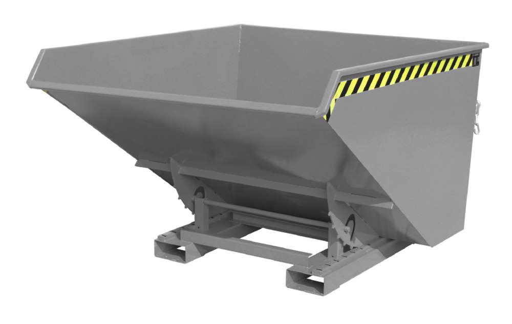 Produktbild Bauer Kippbehälter EXPO 1700 mit Abrollmechanismus lackiert in der Farbe Mausgrau