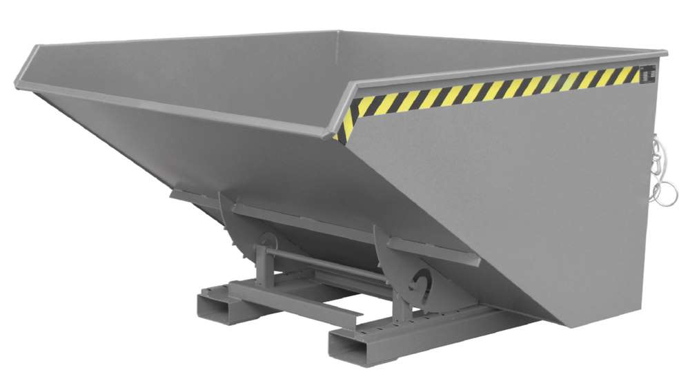 Produktbild Bauer Kippbehälter EXPO 2100 mit Abrollmechanismus lackiert in der Farbe Mausgrau