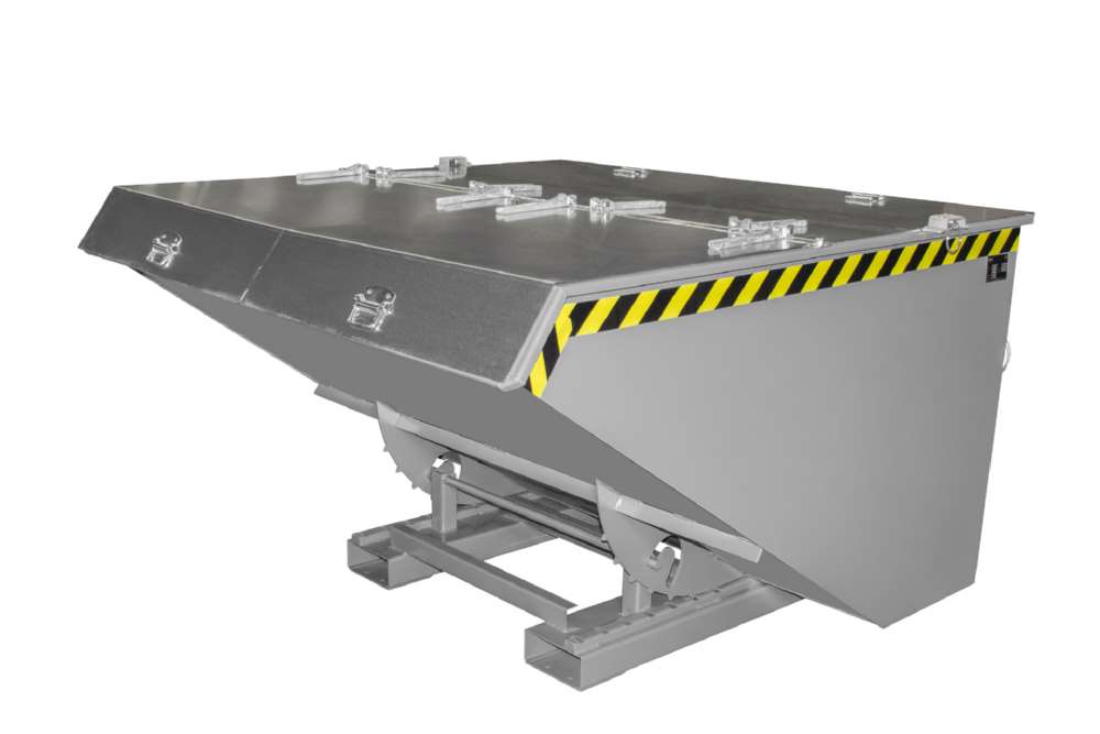 Produktbild Bauer Kippbehälter EXPO 2100 mit Abrollmechanismus lackiert in der Farbe Mausgrau bild 3