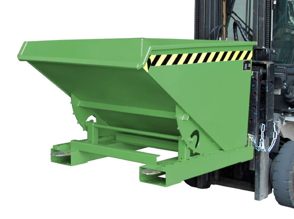 Produktbild Bauer Kippbehälter EXPO 600 mit Abrollmechanismus lackiert in der Farbe Resedagrün bild 2