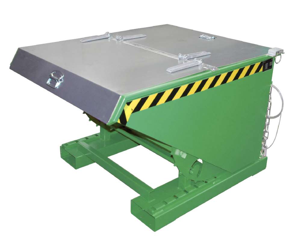 Produktbild Bauer Kippbehälter EXPO 600 mit Abrollmechanismus lackiert in der Farbe Resedagrün bild 4