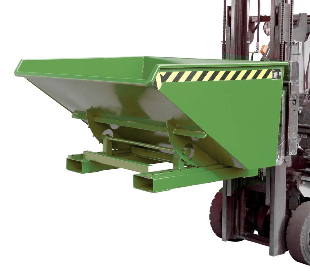 Produktbild Bauer Kippbehälter EXPO 900 mit Abrollmechanismus lackiert in der Farbe Resedagrün bild 2