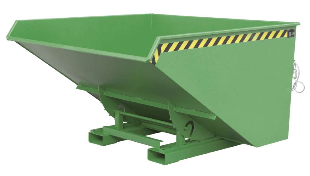 Produktbild Bauer Kippbehälter EXPO 2100 mit Abrollmechanismus lackiert in der Farbe Resedagrün