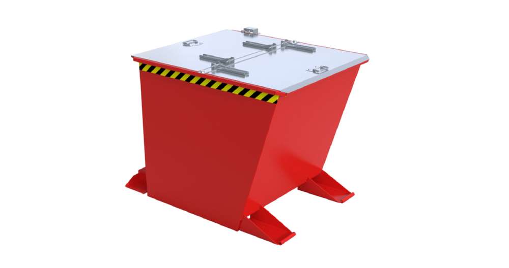 Produktbild Bauer Kippbehälter lackiert in der Farbe Feuerrot GU-RZ 55 bild 2