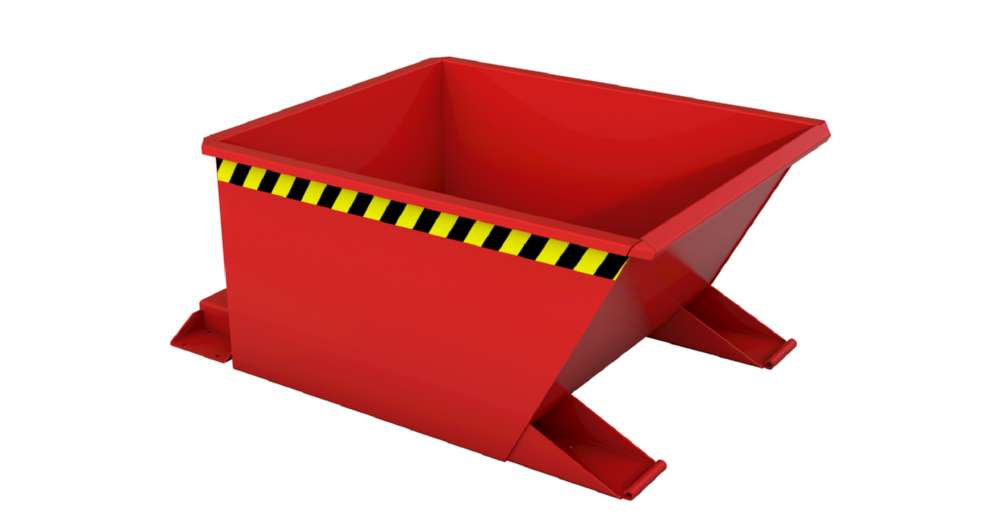 Produktbild Bauer Kippbehälter lackiert in der Farbe Feuerrot GU-RZ 30