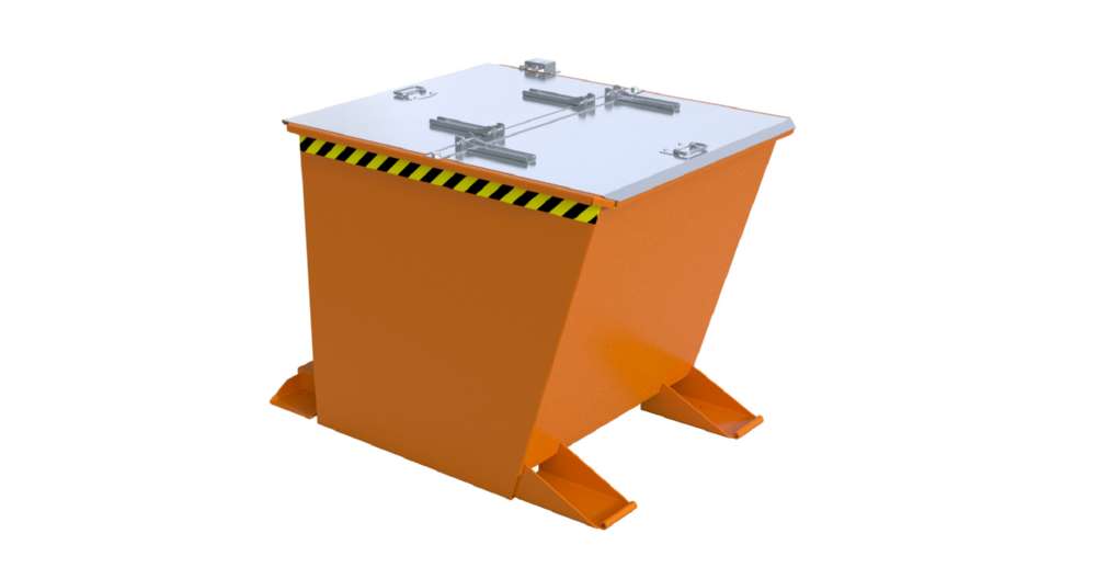 Produktbild Bauer Kippbehälter lackiert in der Farbe Gelborange GU-RZ 55 bild 2