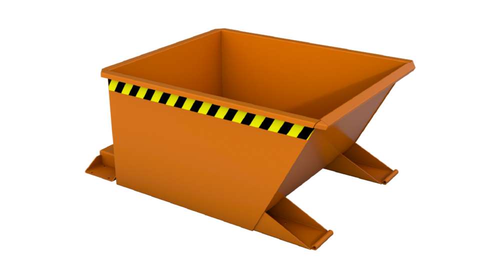 Produktbild Bauer Kippbehälter lackiert in der Farbe Gelborange GU-RZ 30