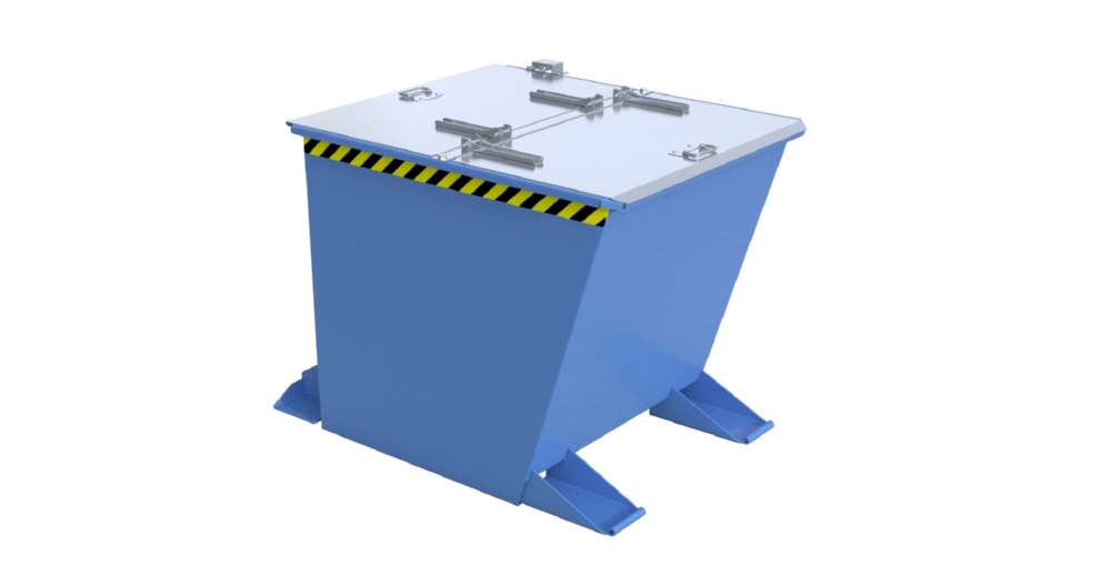 Produktbild Bauer Kippbehälter lackiert in der Farbe Lichtblau GU-RZ 55 bild 2