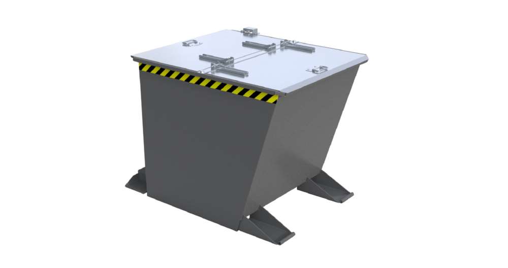 Produktbild Bauer Kippbehälter lackiert in der Farbe Mausgrau GU-RZ 55 bild 2