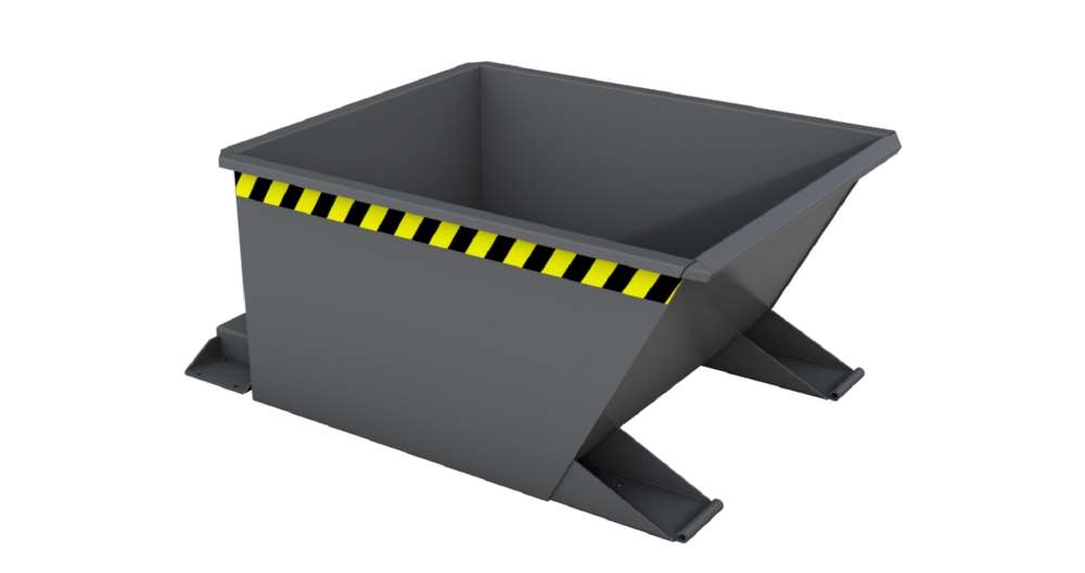 Produktbild Bauer Kippbehälter lackiert in der Farbe Mausgrau GU-RZ 30