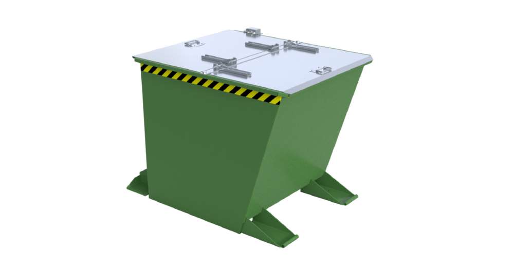 Produktbild Bauer Kippbehälter lackiert in der Farbe Resedagrün GU-RZ 55 bild 2