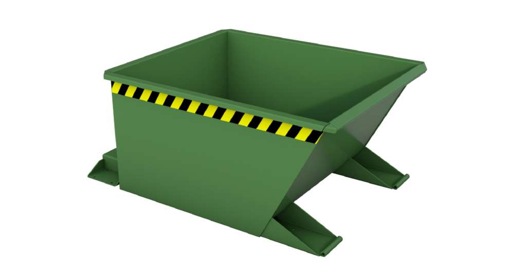 Produktbild Bauer Kippbehälter lackiert in der Farbe Resedagrün GU-RZ 30