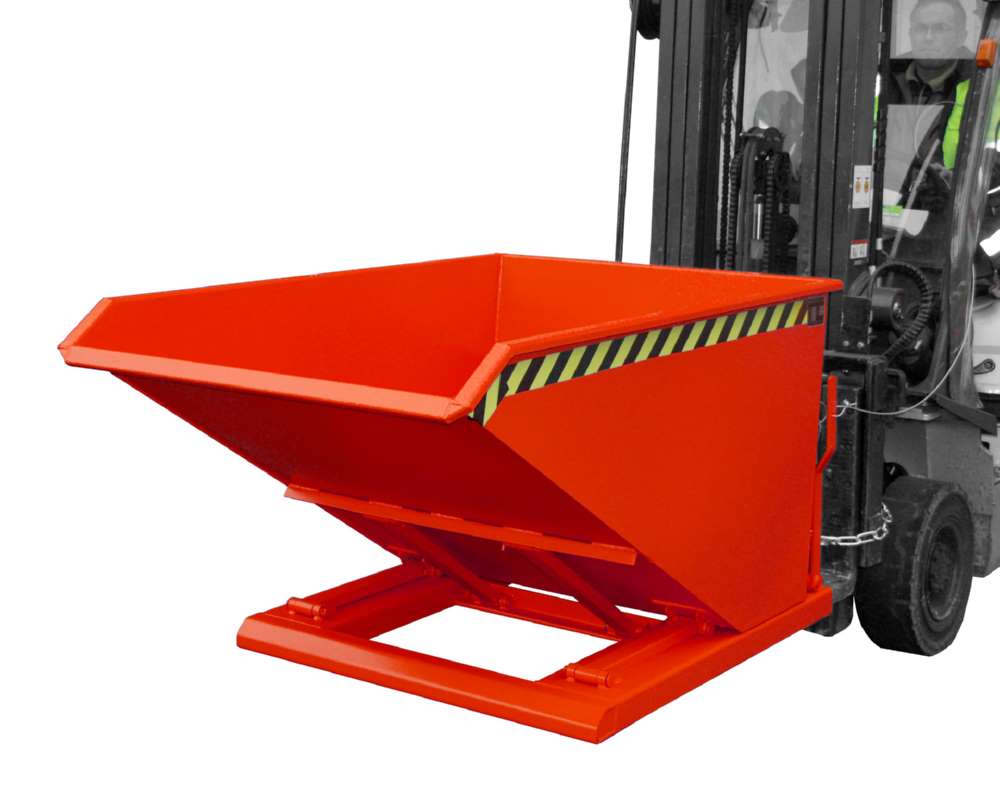 Produktbild Bauer Kippbehälter NK 100 lackiert in der Farbe Feuerrot