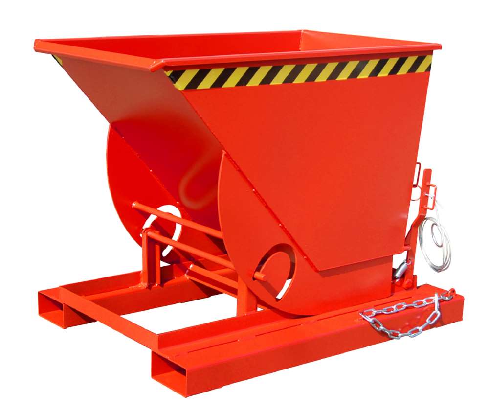 Produktbild Bauer Kippbehälter mit Abrollmechanismus AK 50 lackiert in der Farbe Feuerrot