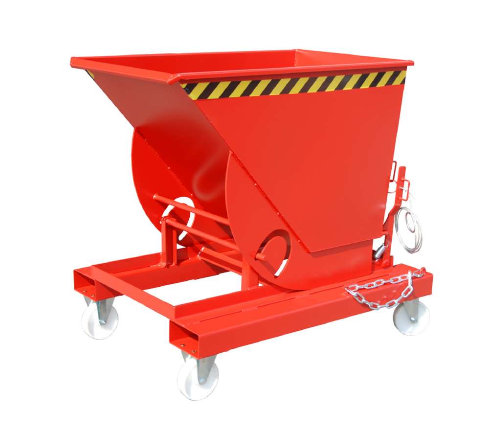 Produktbild Bauer Kippbehälter mit Abrollmechanismus AK 50 lackiert in der Farbe Feuerrot bild 2