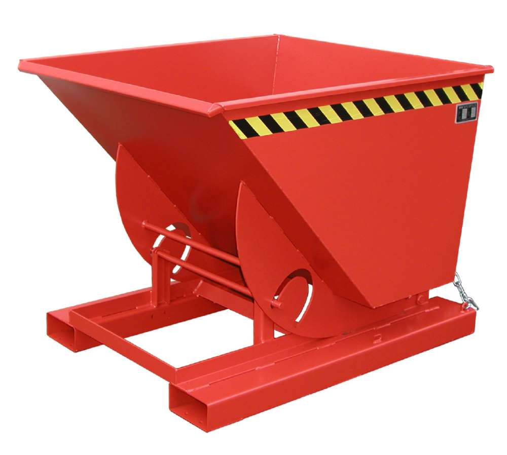 Produktbild Bauer Kippbehälter mit Abrollmechanismus AK 75 lackiert in der Farbe Feuerrot