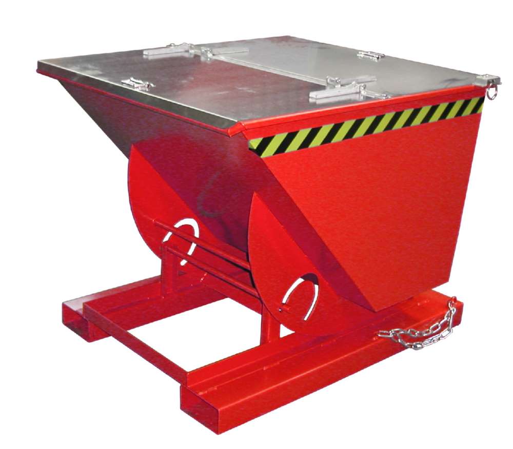 Produktbild Bauer Kippbehälter mit Abrollmechanismus AK 75 lackiert in der Farbe Feuerrot bild 2