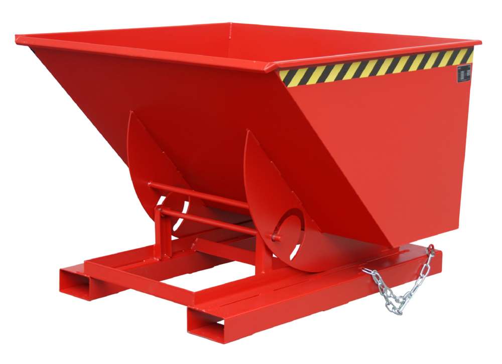 Produktbild Bauer Kippbehälter mit Abrollmechanismus AK 100 lackiert in der Farbe Feuerrot