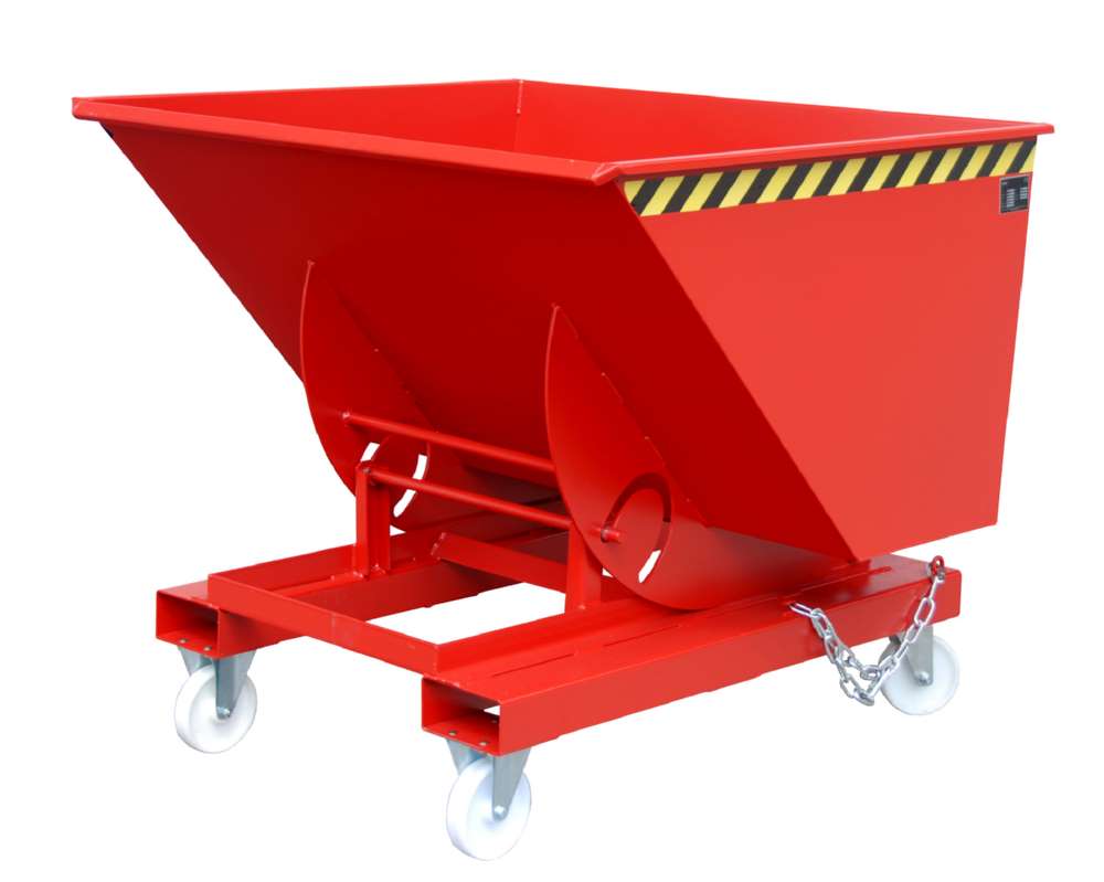 Produktbild Bauer Kippbehälter mit Abrollmechanismus AK 100 lackiert in der Farbe Feuerrot bild 2