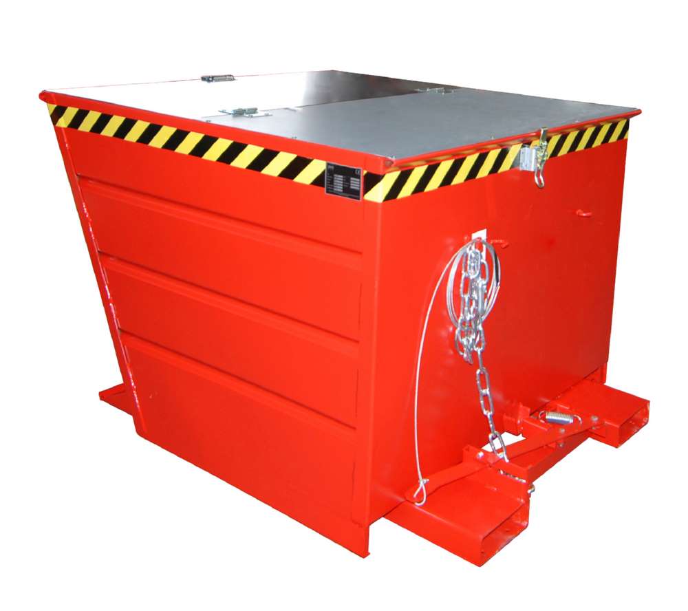 Produktbild Bauer Kippbehälter VG 1100 lackiert in der Farbe Feuerrot bild 2