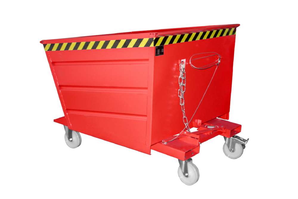 Produktbild Bauer Kippbehälter VD 1000 lackiert in der Farbe Feuerrot bild 2
