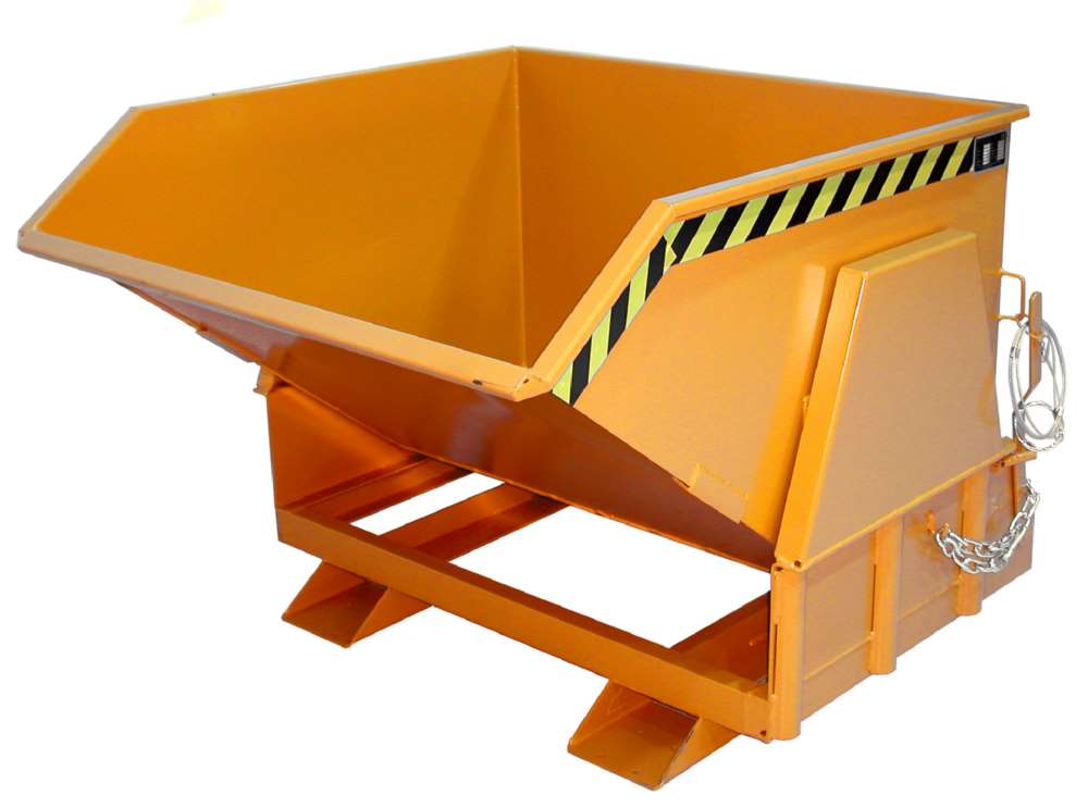 Produktbild Bauer Kippbehälter BK 100 lackiert in der Farbe Gelborange