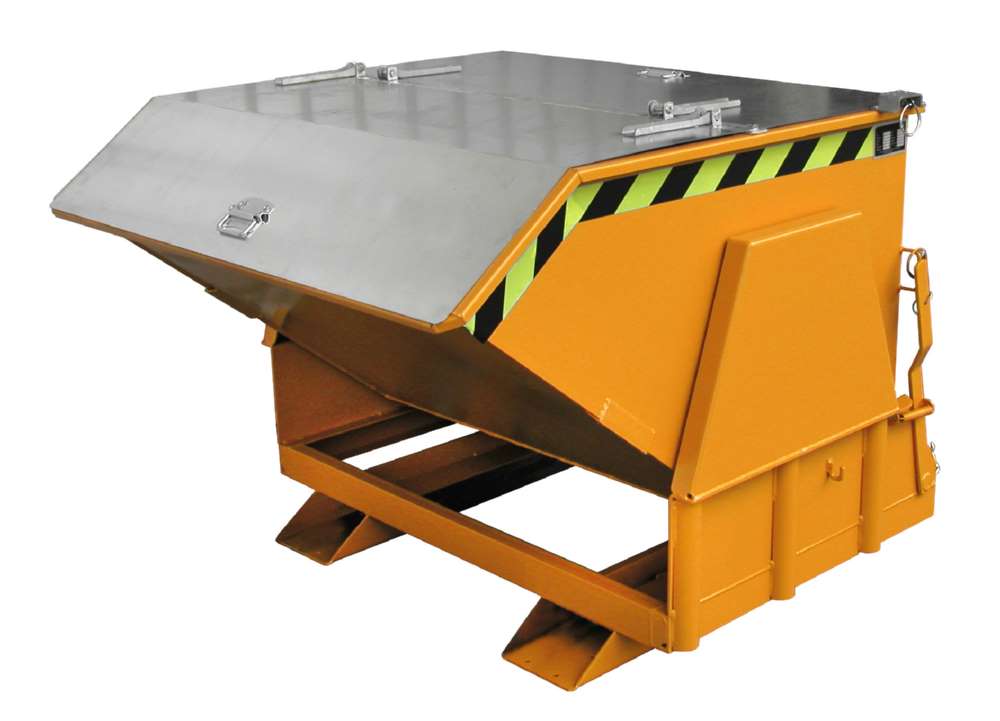 Produktbild Bauer Kippbehälter BK 100 lackiert in der Farbe Gelborange bild 2