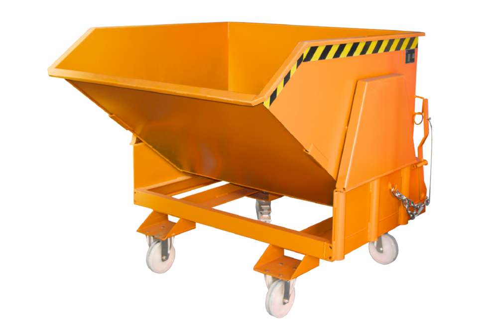 Produktbild Bauer Kippbehälter BK 100 lackiert in der Farbe Gelborange bild 3