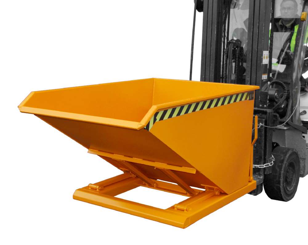 Produktbild Bauer Kippbehälter NK 75 lackiert in der Farbe Gelborange